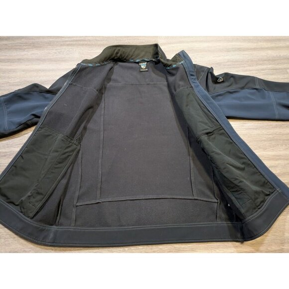 Kuhl Men's L Impakt Jacket Black Blue Full Zip Softshell Water Wind Resistant - Picture 6 of 12